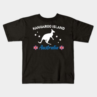 Australia Day Shirt Funny Australian Kangaroo Vintage Kids T-Shirt